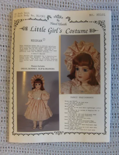 Antique Vintage Doll Pattern HU101 by Hazel Ulseth Meghan 22" doll new uncut