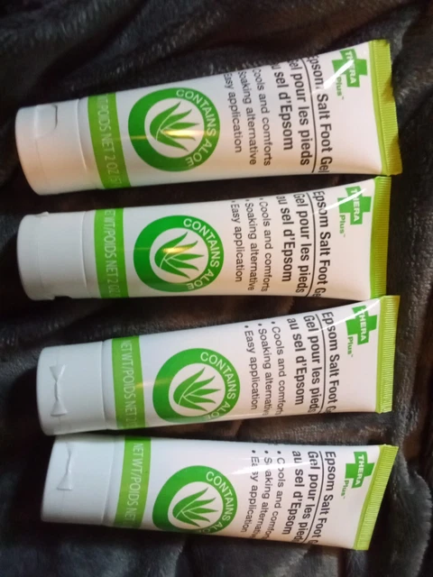 Lot Of 4 T.Plus Epsom Salt Foot Gel 2 oz Each Tube