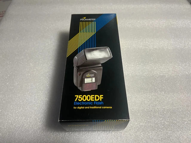 Promaster 7500EDF Shoe Mount Flash for Digital Film Cameras Fits Nikon Code 7287