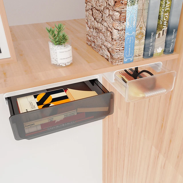 Cancelleria organizer trucco organizer sotto scrivania autoadesivo I4H7