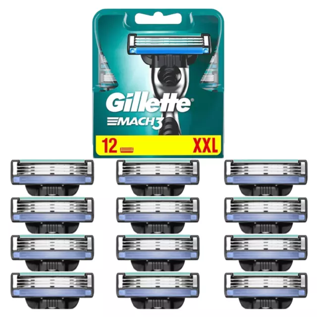 Gillette Mach3 Rasierklingen - 4, 8, 12 Stück in Blister ohne OVP 3-fach Klinge