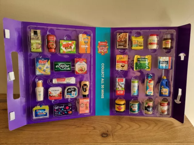 COLES Little Shop 2 Mini Collectable Full Set & Collector Case