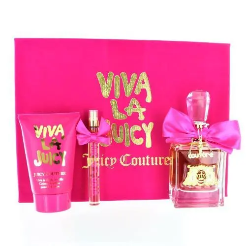 VIVA LA JUICY by Juicy Couture 3 PIECE GIFT SET - 3.4 OZ EAU DE PARFUM SPRAY NEW