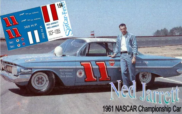 CD-1355-C #11 Ned Jarrett 1961 NASCAR Champion  1961 Chevy DECALS