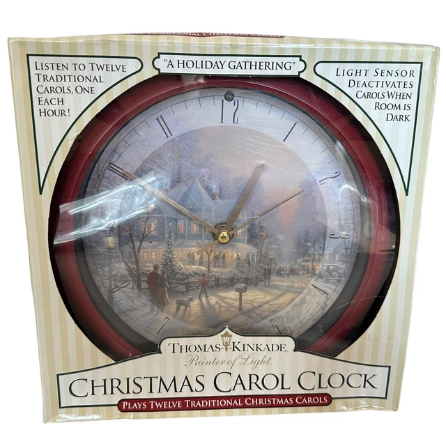 THOMAS KINKADE CHRISTMAS Carol Clock Plays 12 Traditional Christmas