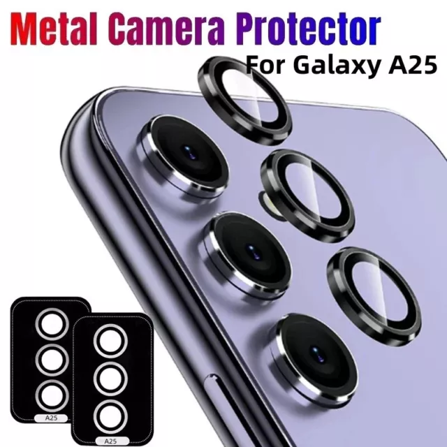 Tapa protectora de vidrio lente de metal para cámara para Samsung Galaxy A55 A25 A15 A05S