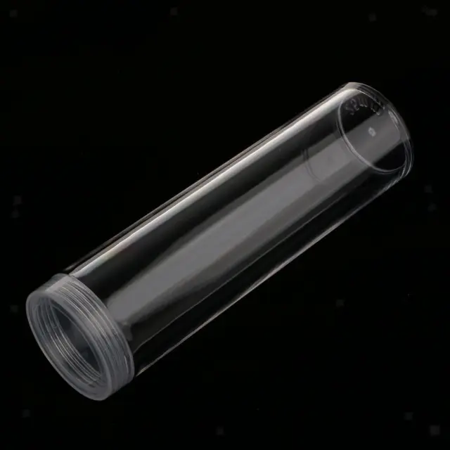 10Pcs 25mm Portable Tube Holder Clear Round Cases Storage