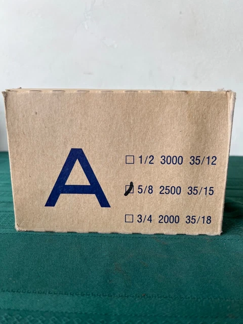 1 Box Closing Staples Copper Plated 5/8” 2500 pcs 35/15
