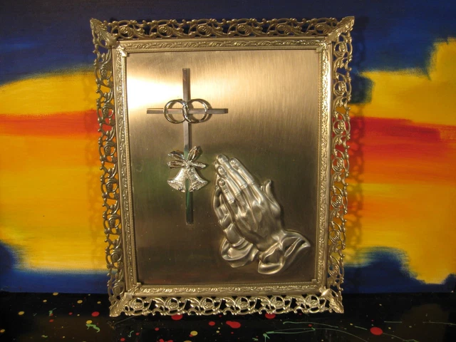 Preghiera Anniversario Matrimonio TARGA DA PARETE matrimonio 25° anniversario argento croce mani