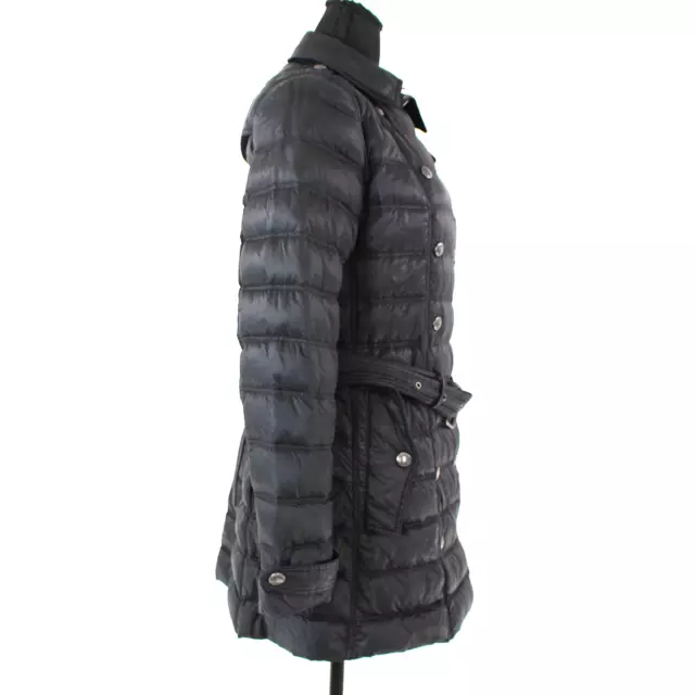 Burberry Brit Goose Down Double Breasted Belted Puffer Coat Small Quilted Jacket 2