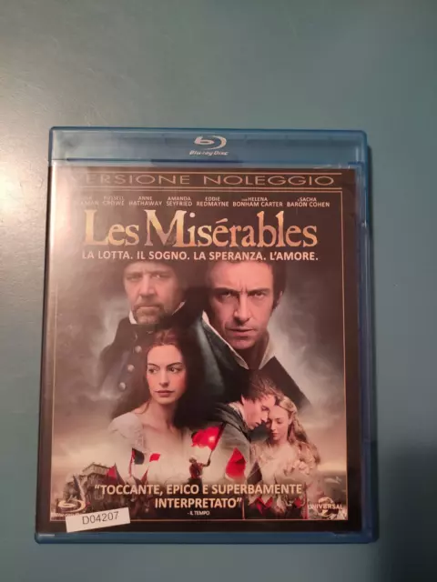 Blu-Ray Versione Noleggio Les Miserables  Hugh Jackman Russell Crowe ☆