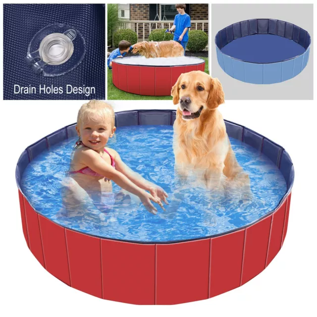 Large Pet Bath Tub Pool Foldable Portable Bathing Dog Outdoor Lightweight Wash