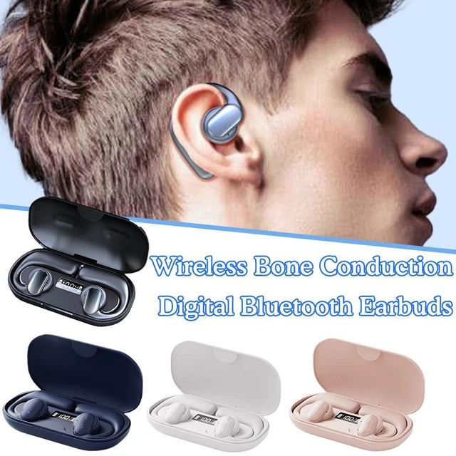 WIRELESS EAR CLIP Bone Conduction Headphones Bluetooth with Mic Noise