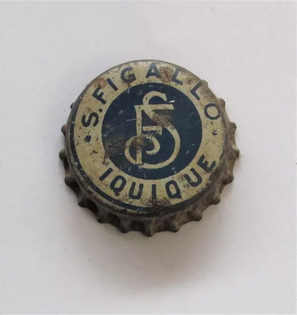 Chile S. Figallo Iquique Bottle Cap cork 1920´s very scarse