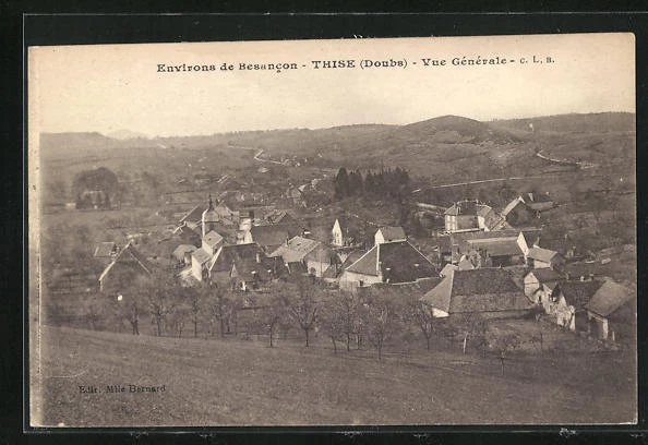 CPA Thise, Vue Generale, l´Eglise