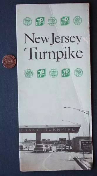 1960s Era New Jersey Turnpike Brochure Thomas Edison & Molly Pitcher offices----