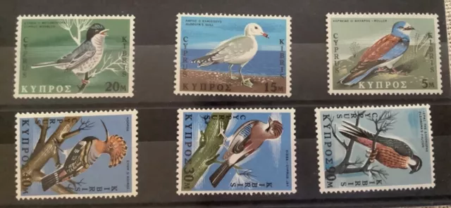 Cyprus stamps mint set of 6 birds stamp good condition 