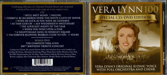 Vera Lynn 100 Special Edition CD + DVD Orchestral Versions Orchestra Choir