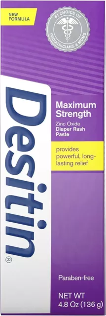 Desitin Maximum Strength Baby Diaper Rash Cream with 40% Zinc Oxide for...