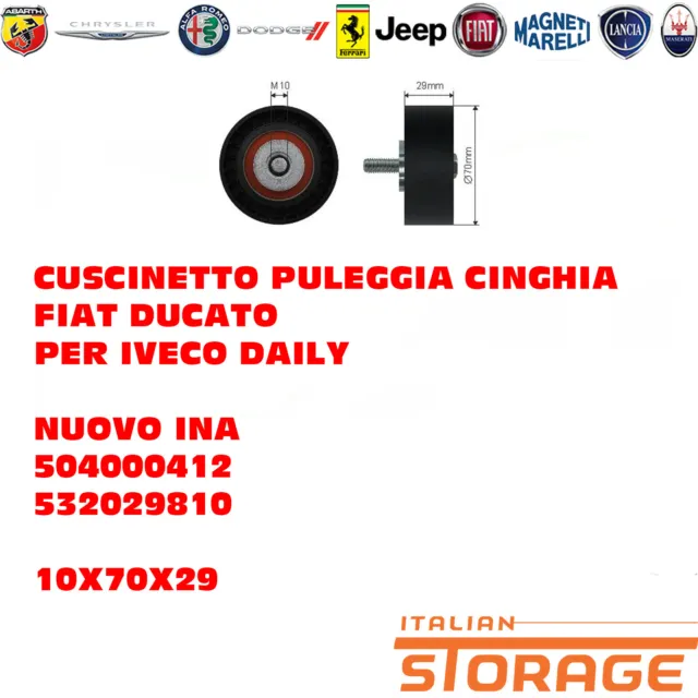 Fiat Ducato Per Iveco Daily Cuscinetto Puleggia Cinghia Codice  504000412
