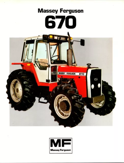 Massey Ferguson MF 670 Tractor Dealer Sales Specifications Brochure