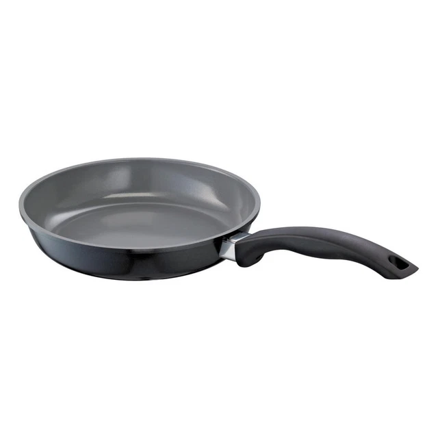 Schulte-Ufer Green Life Bratpfanne, flach, Pfanne, Aluminiumguss, Schwarz, 24 cm