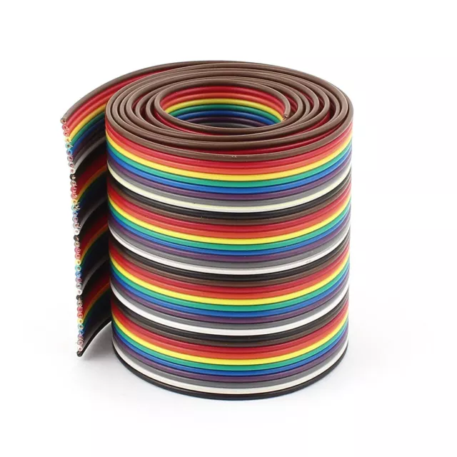 1 m x 1 m-Couleur Arc-en-ciel 40 broches IDC Wire Câble ruban plat à 1,27 mm