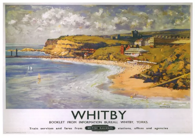 Vintage Railway Art Poster - Whitby North Yorkshire007