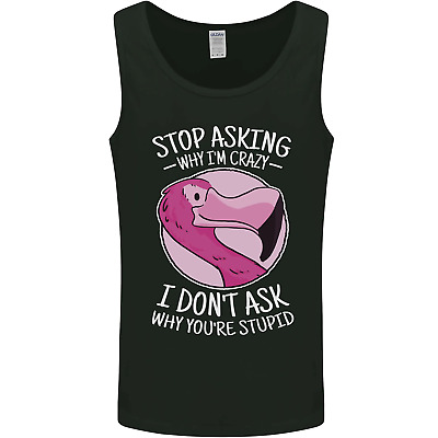 Crazy Stupid Funny Sarcastic Slogan Sarcasm Mens Vest Tank Top