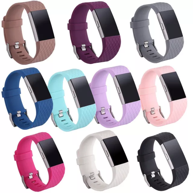 Für Fitbit Charge 2 Ersatz Silikon Uhrenband Armband Armband Armband Ladegerät 2