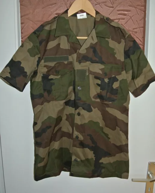 Französische Feldhemd Feldbluse Feldjacke Woodland Armee Army Nato T-Shirt 37/38