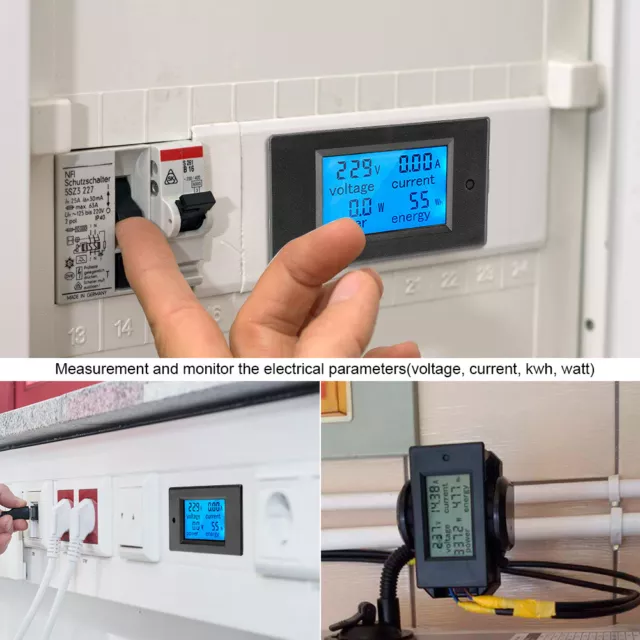 100A LCD Numérique Affichage Volt voltage Watt Wattmètre Ampèremètre Voltmètre