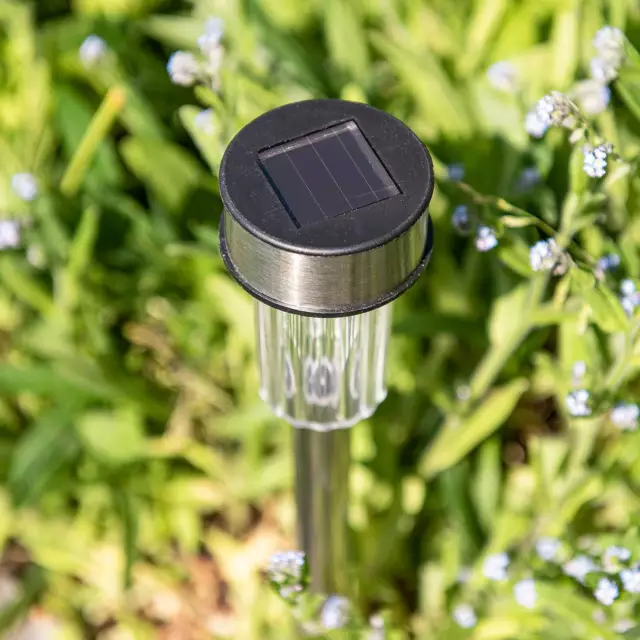 Gartenleuchte 12 x LED Solar Lampe Erdspieß Wegleuchte Gartenbeleuchtung Fackel