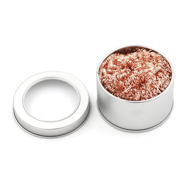 Palla pulitrice filo per saldatura punta di ferro con custodia in metallo Y*$v