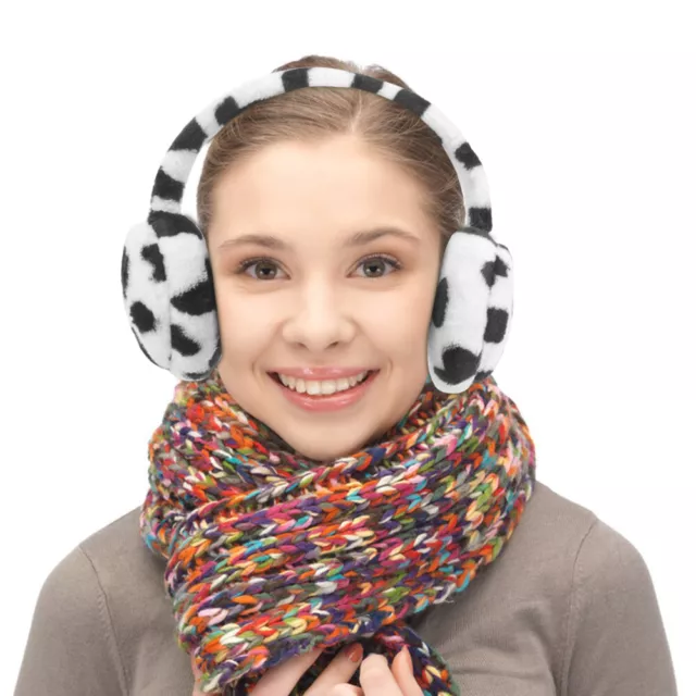 Rainbow Unicorn Earmuffs with Scarf Foldable Warmers for Women Girls