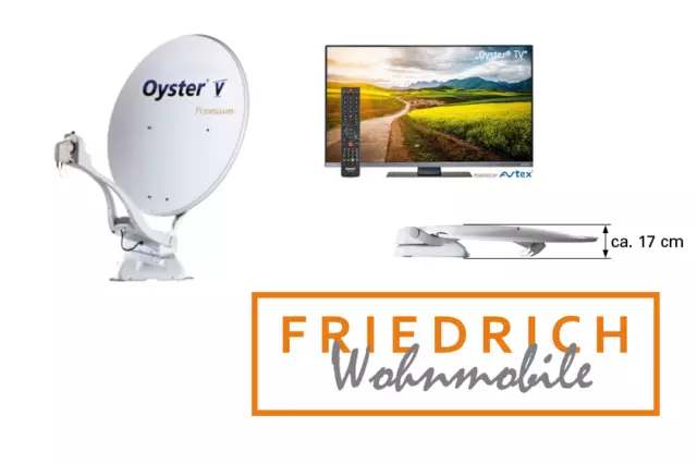 Oyster® V Sat-Anlage 85 TWIN SKEW Premium mit 24" Oyster® TV