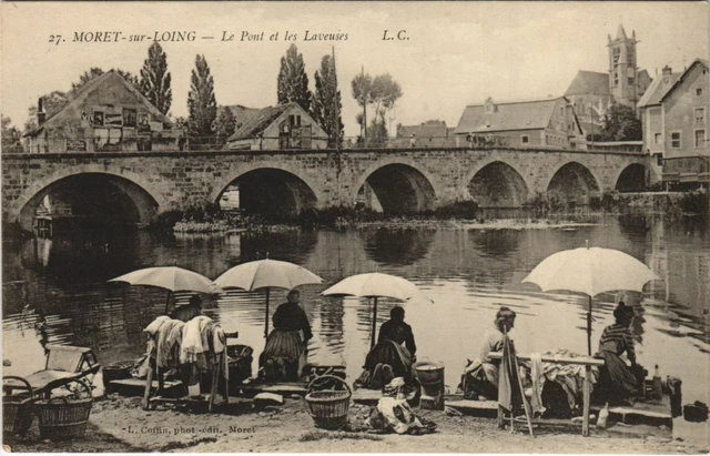 CPA MORET-SUR-LOING Le Pont et les Washers (924780)
