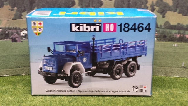 Kit Miniature Kibri 1/87 - Magirus-Deutz A6500 Pritsche-Plane THW - Neuf En Boîte