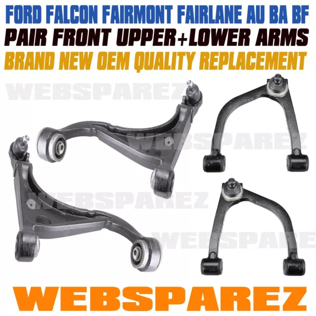 For Ford Falcon Front Lower + Upper Control Arms Au Series Two Ba Bf Lh+Rh