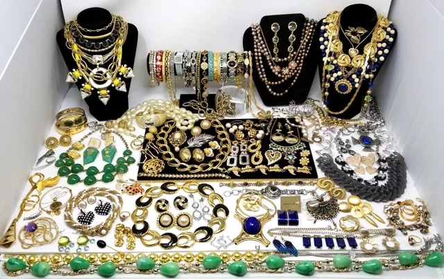 Vintage Mod Jewelry LOT AK Heidi Daus Stella&Dot Boucher Carolee J.Crew LS Erwin