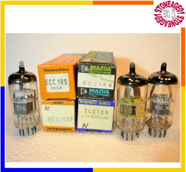 ECC189 / 6ES8 tube, Philips, Mazda, Miniwatt Dario, NOS, 1pcs TESTED