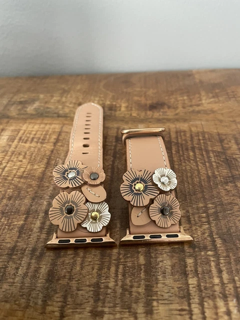 Apple Watch band 38mm women Leather Flower