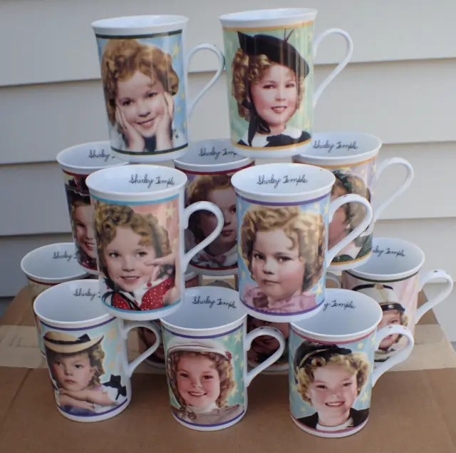 14 Danbury Mint Shirley Temple Signature Collectors Mugs - Scenes From 14 Movies