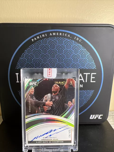 2022 Immaculate UFC Anderson Silva - Milestones On Card Auto 4/49
