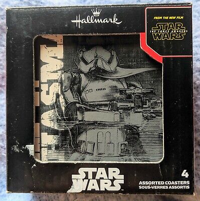 Hallmark Disney Star Wars Lucas film la Force Réveille Coaster Set De 4 Céramique 