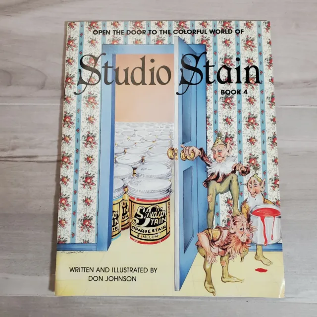 Libro de manchas de estudio 4 Don Johnson de colección 1986 proyectos de cerámica puntas de tabla de colores