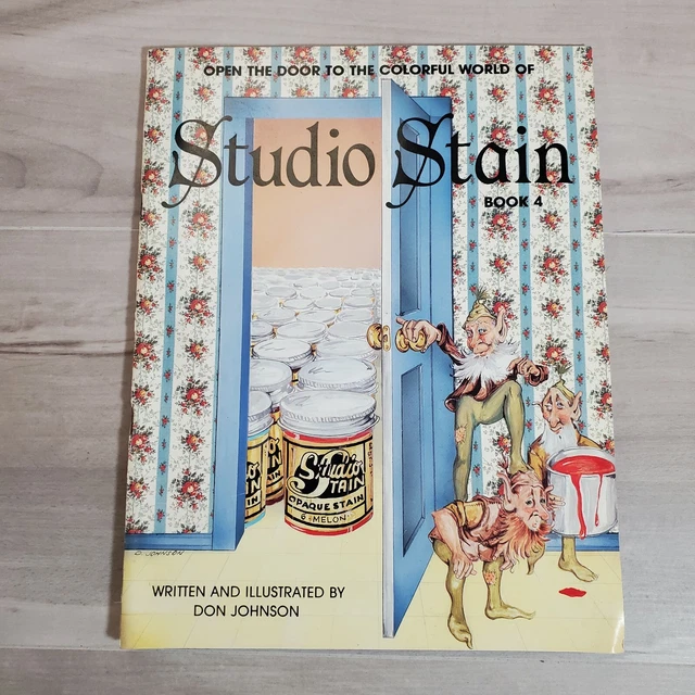 Libro de manchas de estudio 4 Don Johnson de colección 1986 proyectos de cerámica puntas de tabla de colores