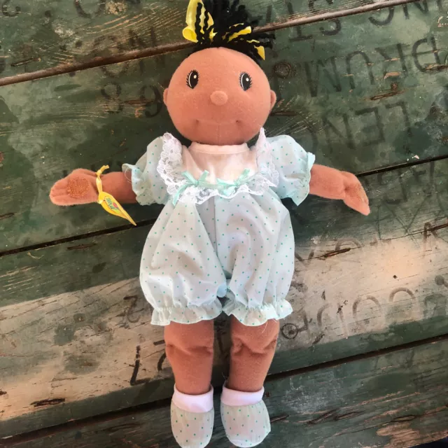 VINTAGE ZAPF CREATION MAGGIE RAGGIES CLOTH DOLL PLUSH AFRICAN AMERICAN 90’s Toy