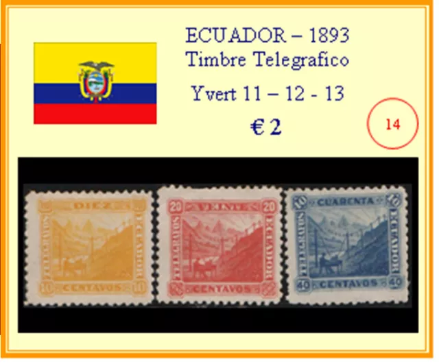 Ecuador 1893 -  Timbre Telegráfico -