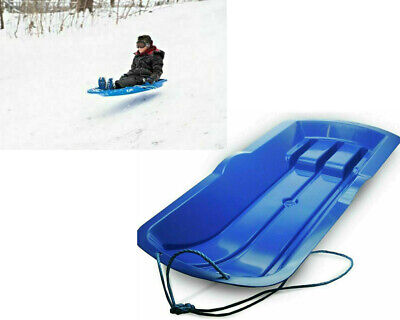 MMUK Luges à Neige en Plastique pour Enfants,Luge à Neige Snow Slider Toboggan Sled Downhill Toboggan Slider Boat Ski Board avec 2 poignées et Cordes de Traction pour Le Jeu de Dunes en Plein air 
